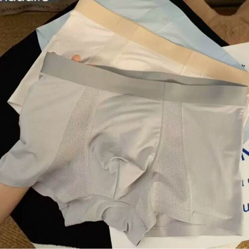 简约纯色男士无痕舒适透气短裤内裤四角裤平角裤头