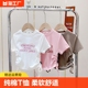 2024女童夏季 童装 时尚 上衣 韩版 T恤儿童洋气抽绳纯棉短袖 简约短款