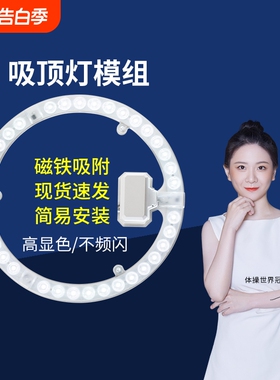 吸顶灯灯芯led灯盘灯条光源模组替换灯板灯管节能照明超亮智能