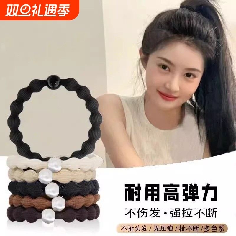 高弹豆豆发圈轻松打造高马尾挺立不塌超显气质百搭各种造型不伤发