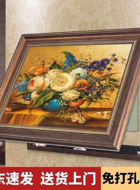 美式餐厅电表箱装饰画客厅墙画复古挂画遮挡壁画免打孔墙面艺术