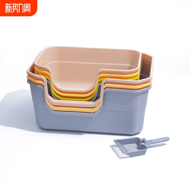 超大号浴缸猫砂盆巨型半封闭式猫厕所大容量防外溅猫砂盆宠物用品