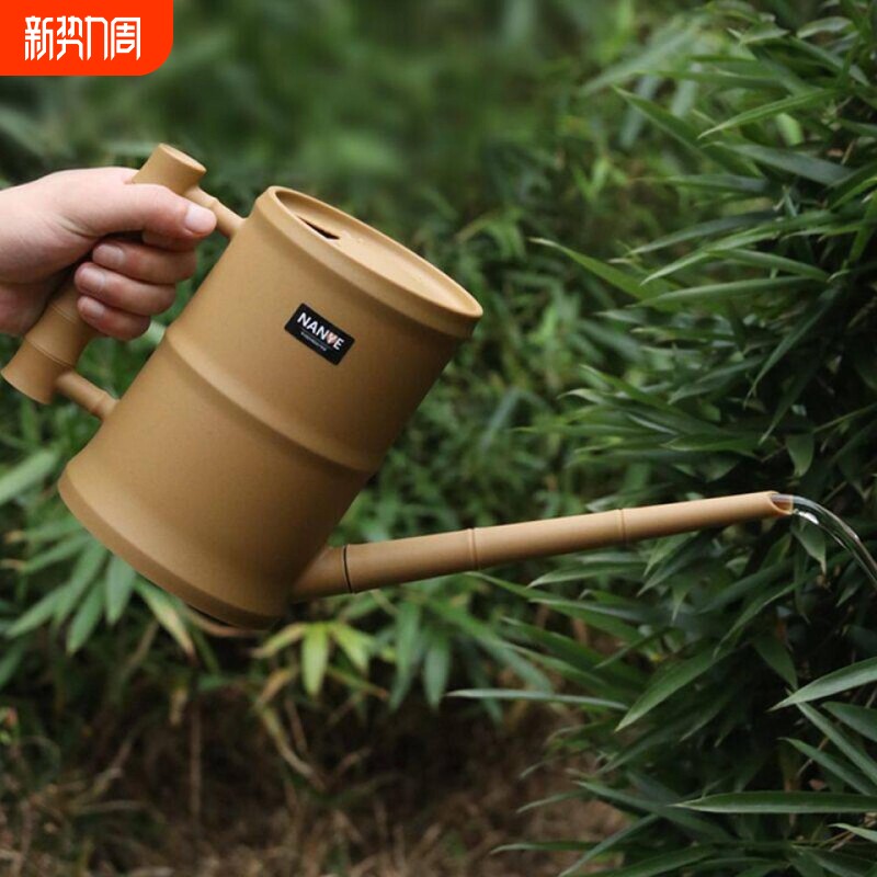 竹筒长嘴浇水壶洒水壶庭院家居专用淋花壶喷壶园艺养花绿植塑料