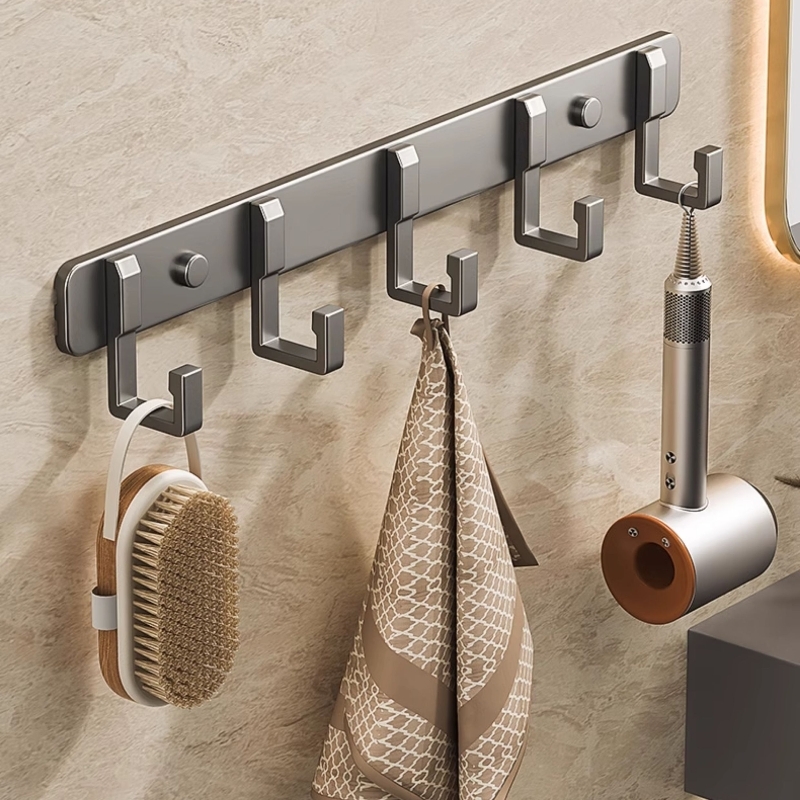 无痕挂钩免打孔强力承重厨房门后粘钩挂衣架书包帽子衣服收纳一排