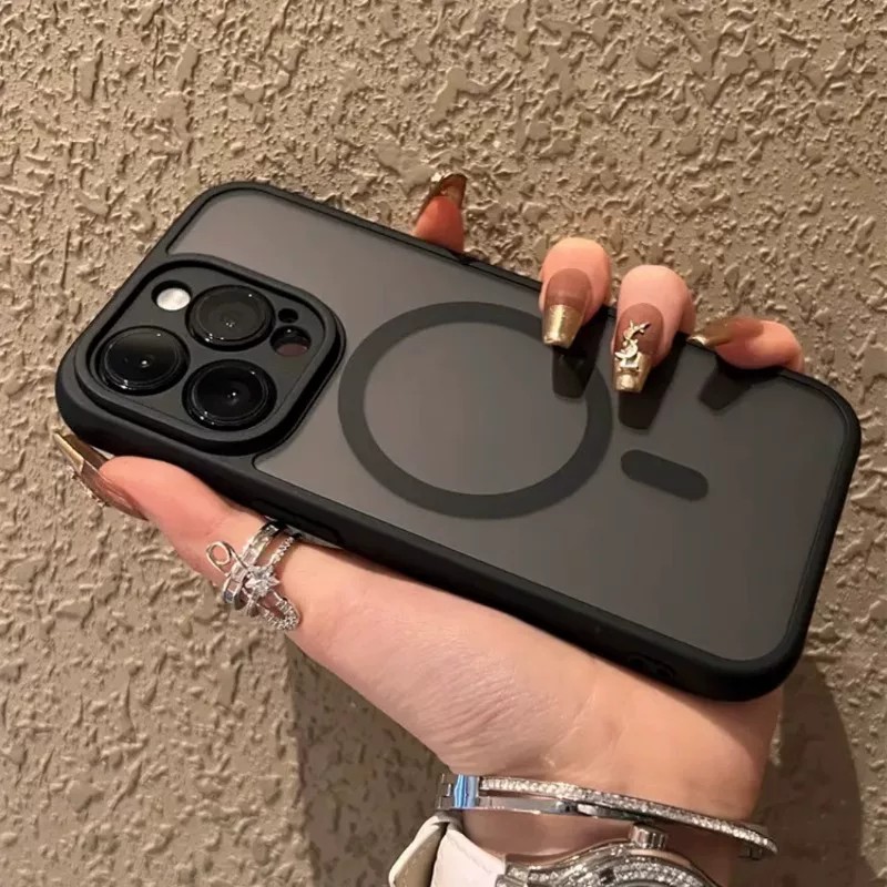 手机壳硅胶适用苹果17promax16pm自带镜头膜iphone15pro磨砂磁吸无线充电14简约13新款防摔16p保护套全包图片