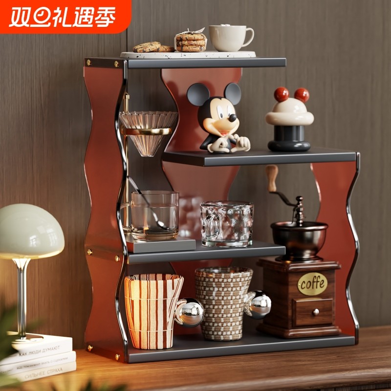 精品杯子收纳置物架桌面轻奢杯架餐桌台面咖啡杯吧台分多层餐边柜