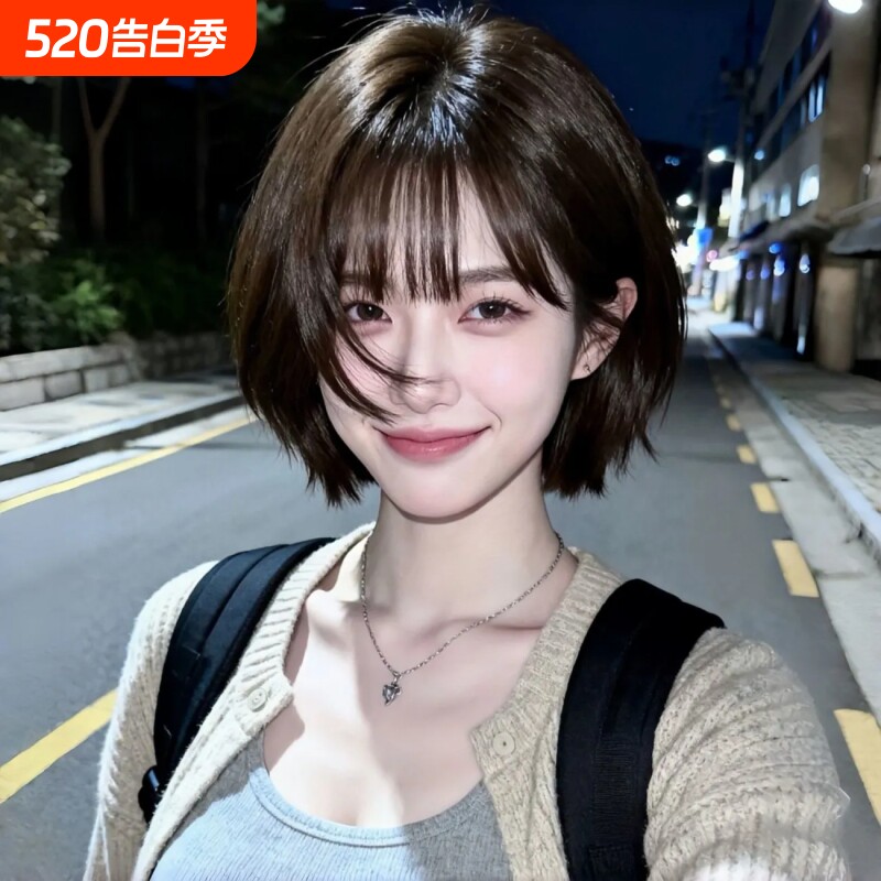 假发女韩系短直发波波头量日系漫画减龄氛围感仿真发全头套短发