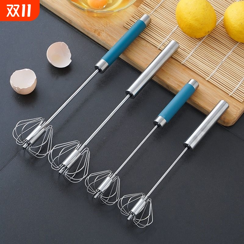 打蛋器不锈钢手动半自动家用打鸡蛋搅拌器按压烘焙工具电动食品级