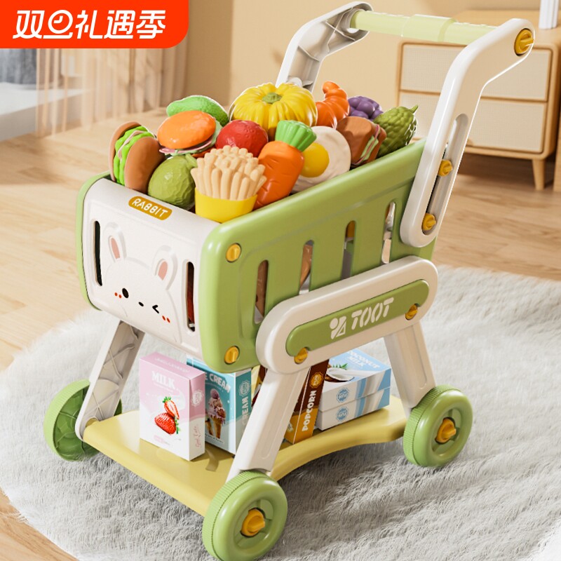 益智购物车玩具宝宝车小手推车儿童过家家厨房小孩1一3岁水果超市