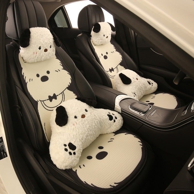 汽车坐垫四季通用可爱卡通座垫车垫女神车内座椅套高级感车载座套