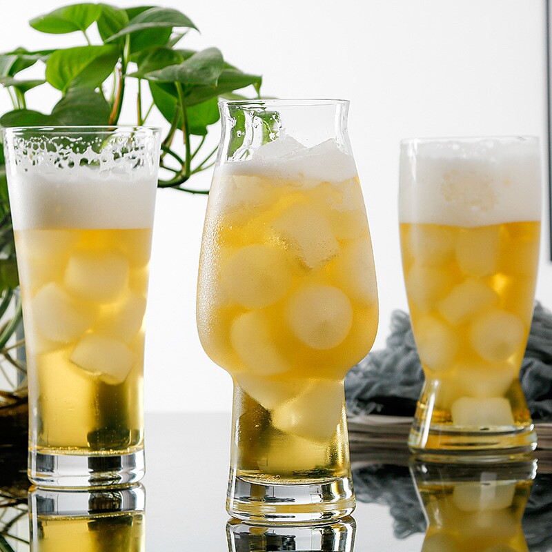 思晋啤酒杯透明水晶玻璃德国扎啤杯创意加厚底家用水杯牛奶杯酒具