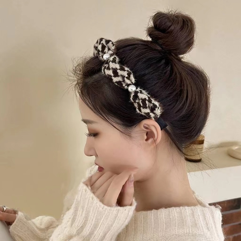 秋冬珍珠轻奢毛绒发卡