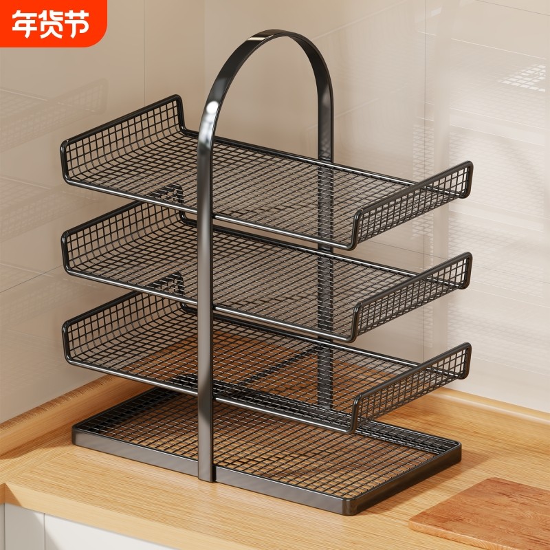 厨房备菜置物架家用多层配菜盘放置架多功能镂空收纳架台面三层,厨房/烹饪用具,厨房置物架/置物柜/角架,淘宝优惠券,粉丝福利购,淘宝优惠卷