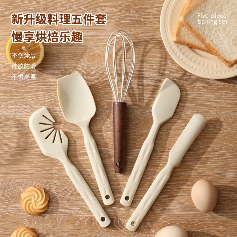 烘焙工具铂金级硅胶油刷刮刀刮铲烧烤夹抹刀清洁打蛋器防烫不伤锅