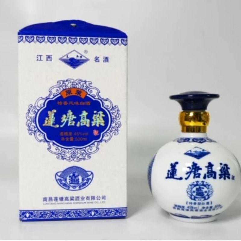 莲塘高粱45度圆瓷白酒特香