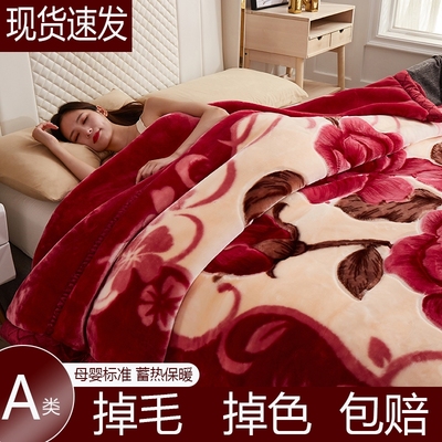 拉舍尔加厚珊瑚法兰绒毛毯