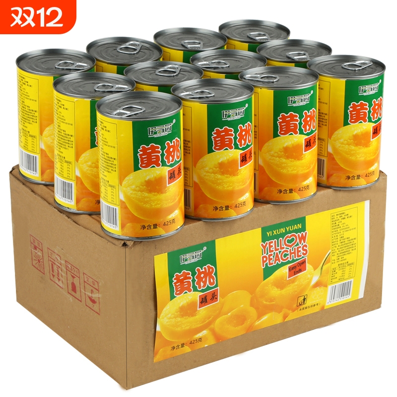 黄桃味罐头整箱装|超1000次加购