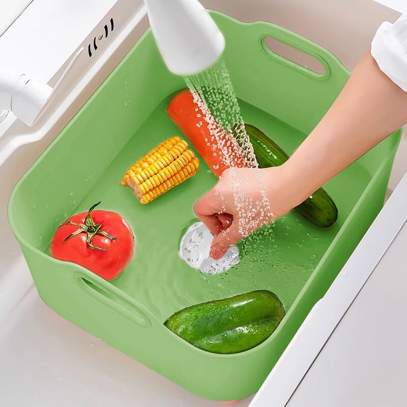 洗菜盆沥水篮新款家用厨房水槽碗碟筷水果蔬菜清洗大号淘米滤水篮