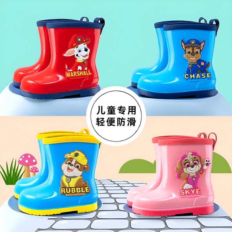 汪汪队儿童雨鞋男童雨靴女童防滑学生宝宝幼儿园水鞋胶鞋新款防水图片