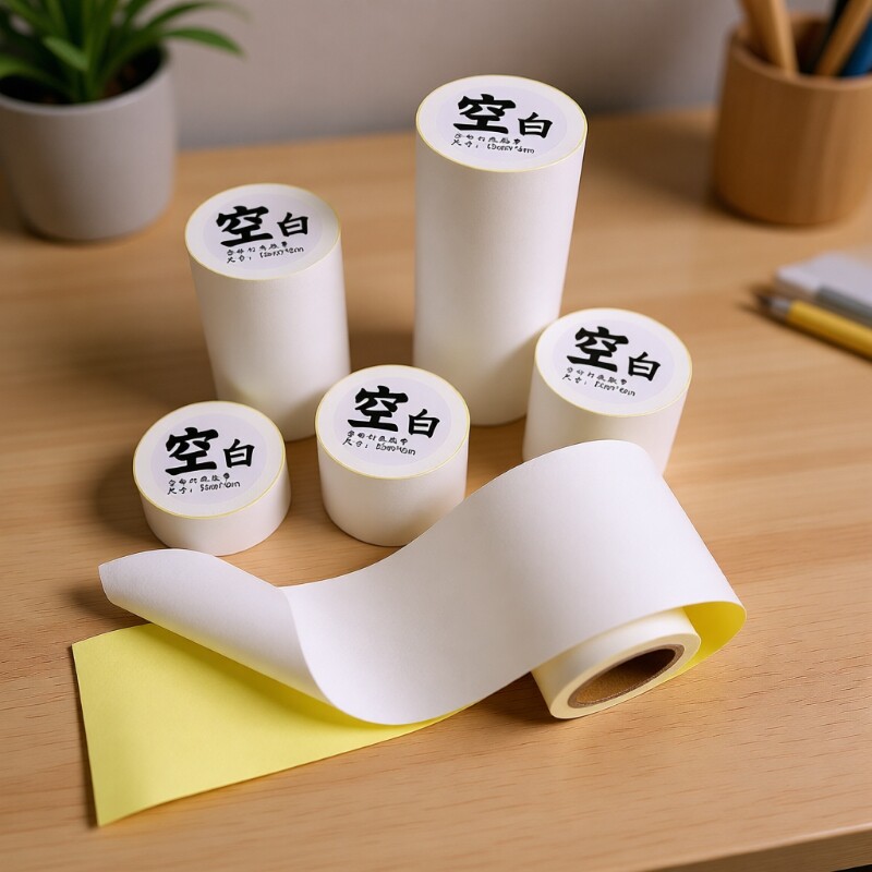 手账基础空白胶带整卷打底打底纸胶纸纯白色拼贴不干胶离型和纸手账工具可书写手帐贴纸