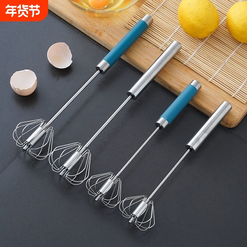 打蛋器不锈钢手动半自动家用打鸡蛋搅拌器按压烘焙工具电动食品级