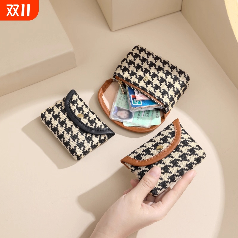 中老年人零钱包女奶奶老人布艺收纳小布包拉链口袋钥匙钱包便携