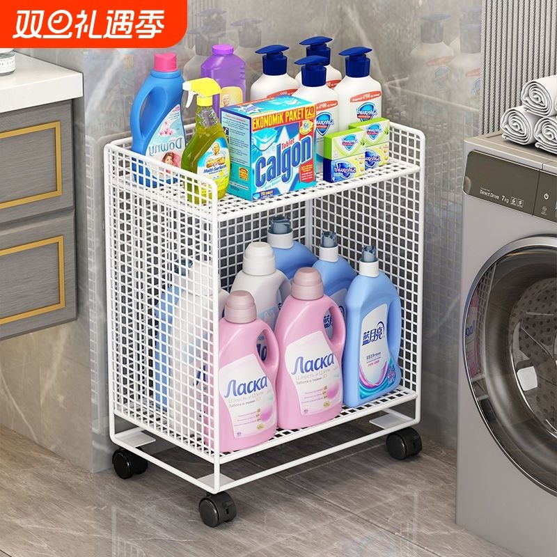 卫生间置物架可移动带轮浴室洗手间落地置物架卫浴用品收纳置物架