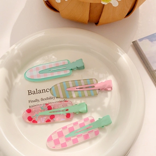 创饰季 甜美可爱果汁无痕发夹女前额刘海夹化妆夹