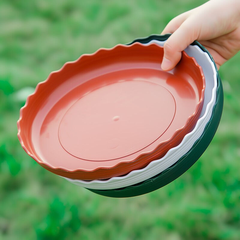 花盆托盘塑料花盘加厚底盘大接水盘花盆垫底多肉圆形底托底座树脂