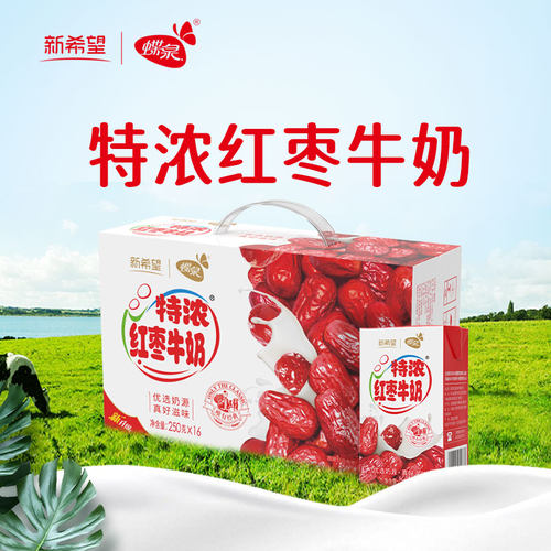蝶泉特浓红枣牛奶250g*16盒
