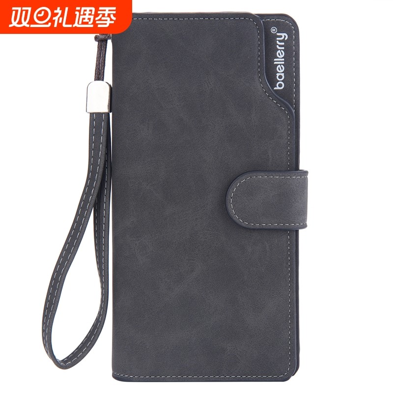 钱包男长款拉链皮夹大容量手拿包多卡位手机一体卡包男士钱夹证件