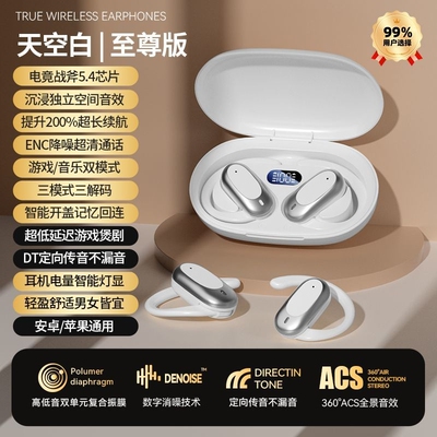 德国骨传导蓝牙耳机耳挂式2025年新款不入耳无线运动跑步超长续航