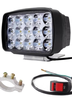 电动车摩托车led车灯泡外置大灯超亮12v-85v强光防水灯三轮车透镜