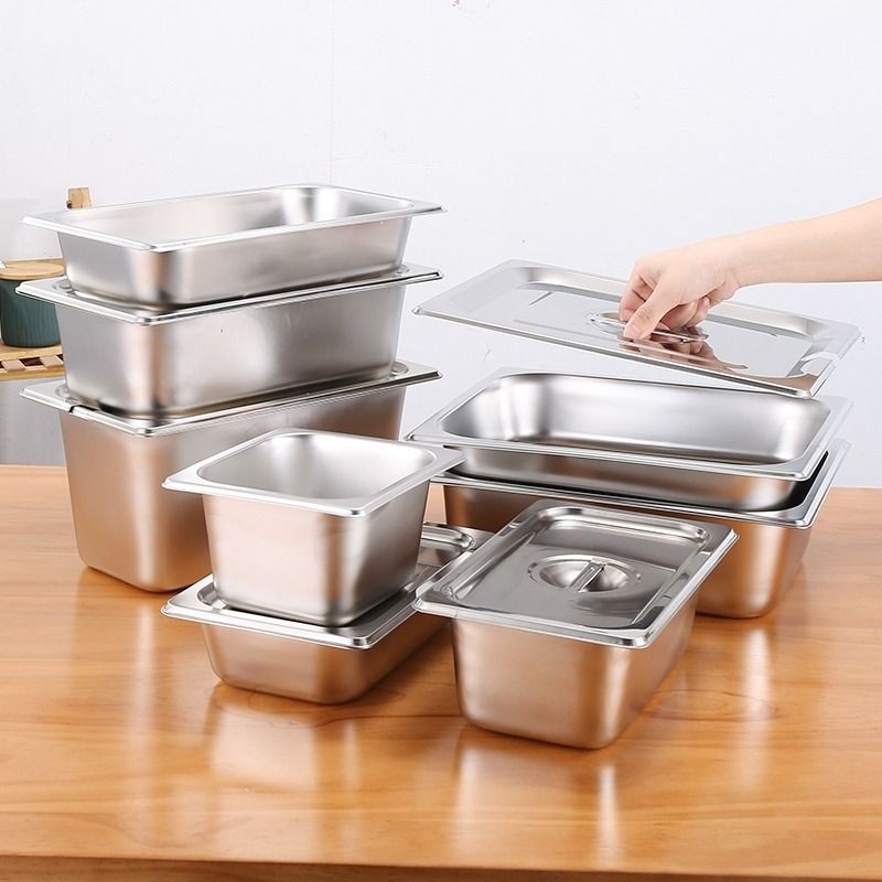 酒店自助菜盆料缸盆份数盆盒子餐盒打菜盆盛菜盆长方形摆摊料盆