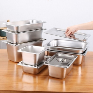 酒店自助菜盆料缸盆份数盆盒子餐盒打菜盆盛菜盆长方形摆摊料盆