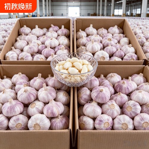 【颗颗精选】山东紫皮大蒜头新干蒜食用大蒜头批发整箱新鲜商用