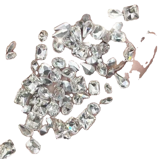 网红爆款精品K9指甲饰品钻中款尖底异形水钻爆闪混装美甲钻饰透亮