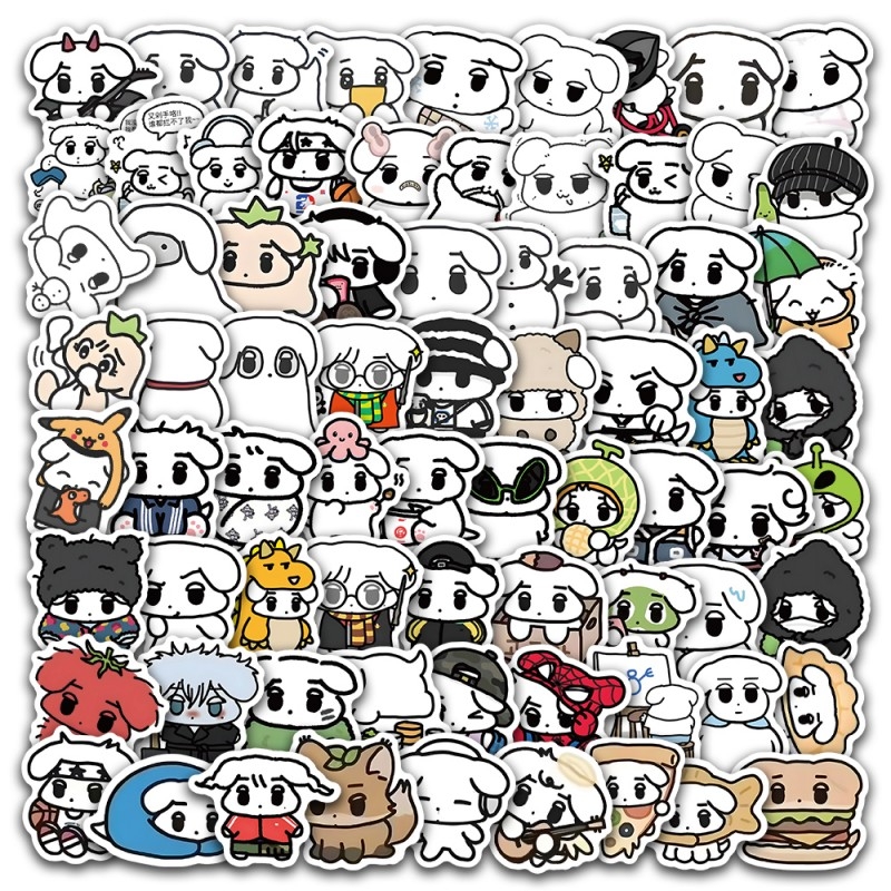 咖喱狗贴纸可爱卡通金冬天金玟庭