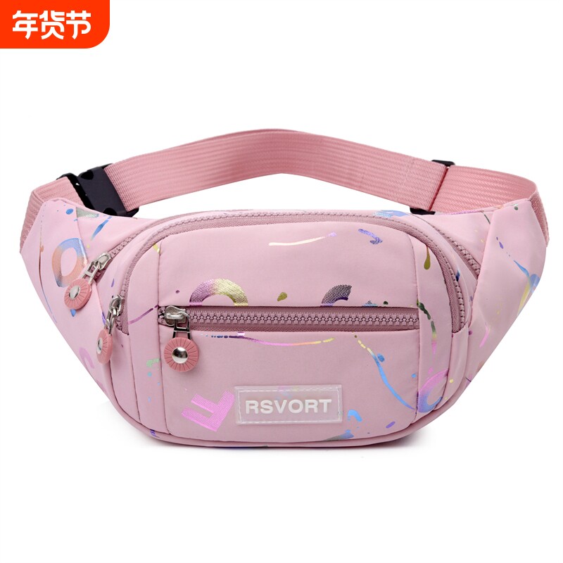 新款牛津布腰间包女包手机包户外休闲干活腰带包薄款贴身运动腰包