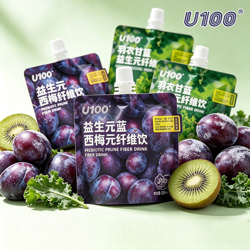 U100益生元浓缩西梅果汁纤维饮品图片