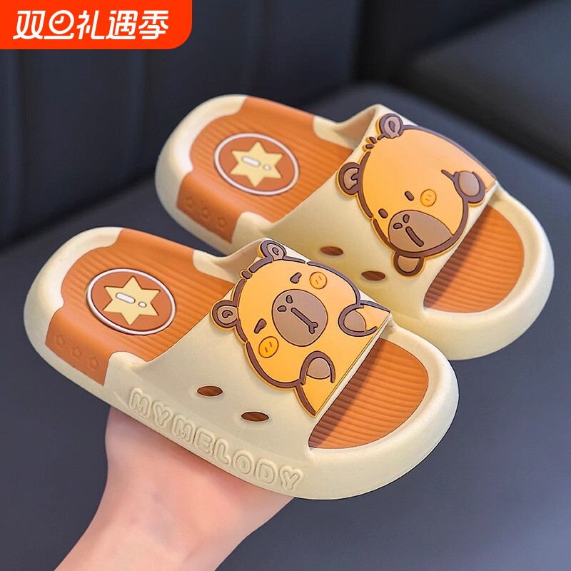 卡皮巴拉儿童拖鞋男童夏季中大童2025新款防滑室内家居男孩凉拖鞋