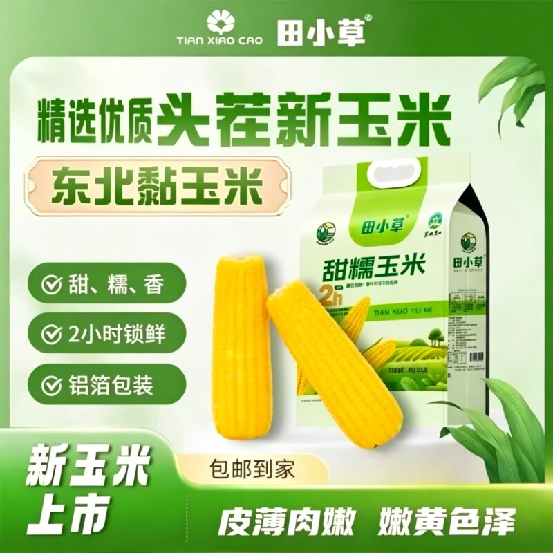 田小草头茬礼品袋220x8支甜糯玉米
