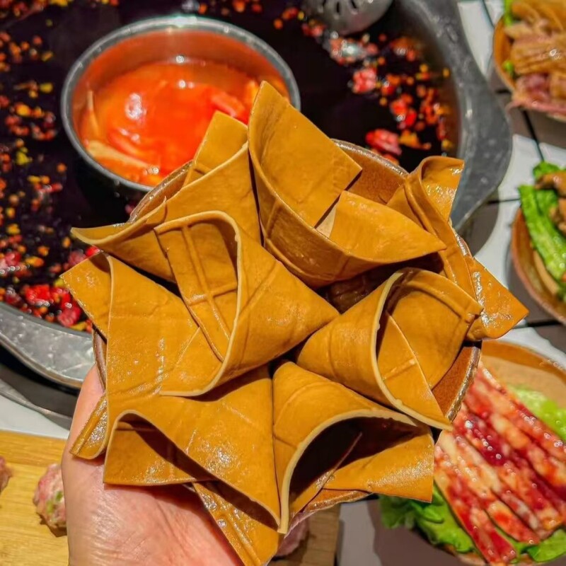泡泡豆干薄豆干重庆火锅烧烤食材网红牛皮豆干起泡豆腐干