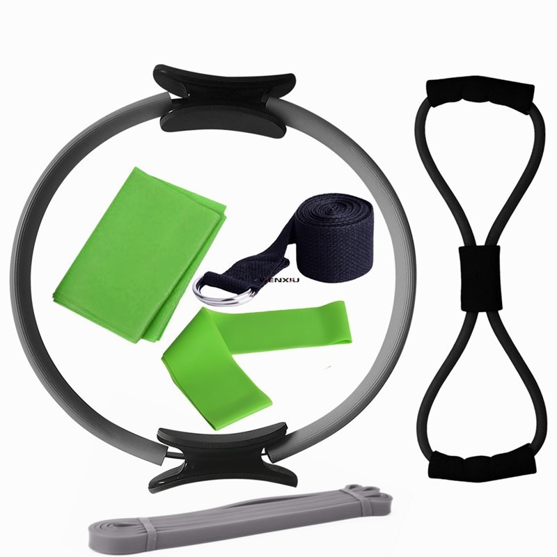 普拉提圈六件套瑜伽拉力带伸展带 乳胶弹力圈阻力带健身8字拉跨境,运动/瑜伽/健身/球迷用品,瑜伽圈/普拉提圈,淘宝优惠券,粉丝福利购,淘宝优惠卷