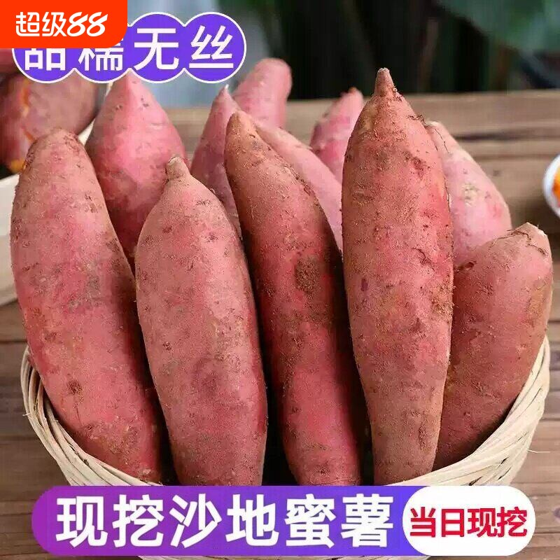 现挖沙地蜜薯红薯新鲜空气炸锅板栗薯自种9斤正宗黄心香甜糖心图片