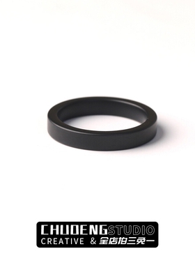 钛钢戒指男小众设计女高级感冷淡风素圈黑色情侣对戒食指个性潮环
