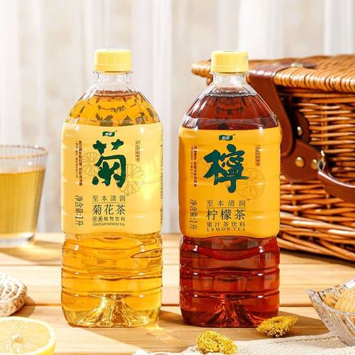 怡宝至本清润菊花/柠檬茶饮料1000ml装2大瓶植物饮料冰镇爽口YT