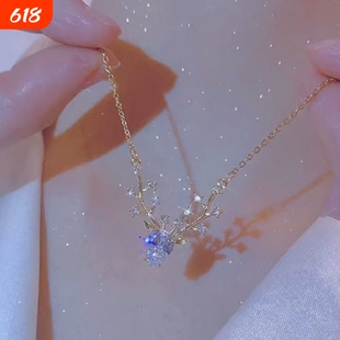 麋鹿原创蜜糖星月三件套闺蜜项链女爱心型锁骨链高级礼物儿童礼物