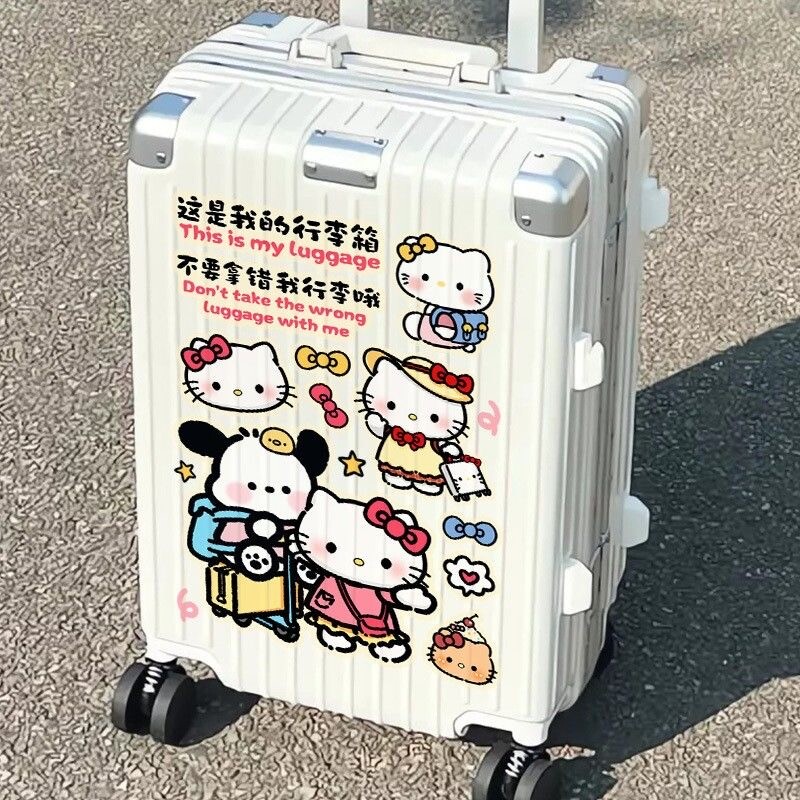 卡通kt可爱大张行李箱防水贴纸拉杆箱旅行箱装饰墙面高清贴画箱子