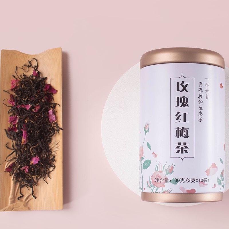 贵州雷山玫瑰红梅茶罐装玫瑰花香茶重瓣养身茶花瓣烘焙精致花茶